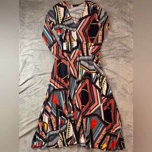 Multiprint Maxi Dress